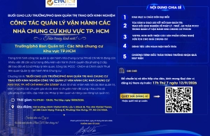 CPA HCM ĐỒNG HÀNH CÙNG CHƯƠNG TRÌNH GIAO LƯU & TRAO ĐỔI KINH NGHIỆM QUẢN LÝ VẬN HÀNH CÁC NHÀ CHUNG CƯ KHU VỰC TP.HCM LẦN 2/2026